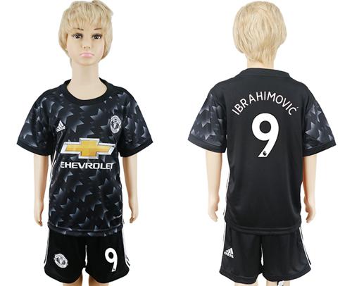 Manchester United #9 Ibrahimovic Away Kid Soccer Club Jersey